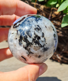 Regenboog Maansteen - Edelsteen Bol - no.3 - 5,5 cm