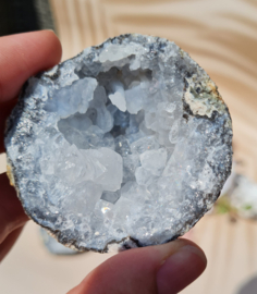 Chalcedoon - Geode - Mexico - 6 cm - Edelsteen