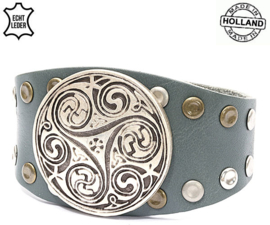 Armband - Leder - Beauty - grijs