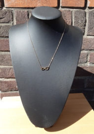 Ketting Infinity Stainless Steel - goudkleur met stras