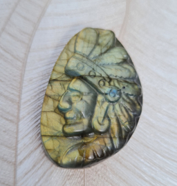 Indiaan Labradoriet Carving - 4 cm