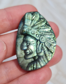 Indiaan Labradoriet 4 cm Carving