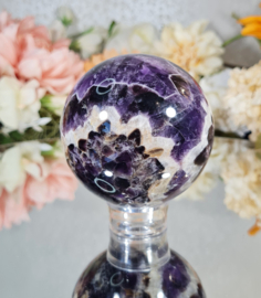 Chevron Amethist Edelsteen Bol no.1 - 7 cm