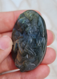 Engel Labradoriet 5 cm Carving