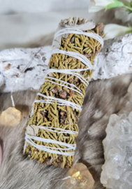 Witte Salie en Jeneverbes Smudgestick  11cm