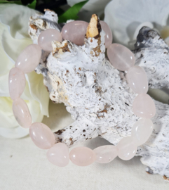 Edelsteen Armband Rozenkwarts Trommelsteen 10-12 mm