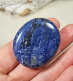 Sodaliet Platte Steen 4 cm no.6 Edelsteen Blauw