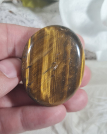 Tijgeroog Platte Steen no.4 - 4 cm Edelsteen