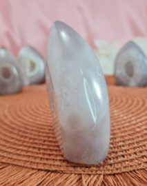 Agaat Edelsteen Druzy Vlam 8cm Brazilië