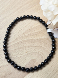 Edelsteen Armband Zwarte Toermalijn - 4 mm