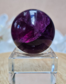 Fluoriet Paars Edelsteen Bol - 4 cm