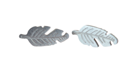 Oorbellen - Studs - blaadjes - zilverkleur - RVS