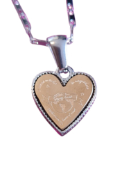 Ketting Ticket to anywhere - Quotes to live by - zilver met goudkleur