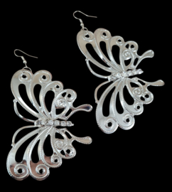 Oorbellen Vlinder 8.5 cm