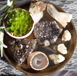 Titanium Aura kwarts - 9,5 cm Edelsteen Cluster