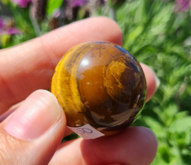 Tijgeroog Edelsteen Bol - no.3 - 3 cm