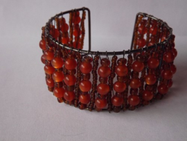 Armband - kralen - oranje