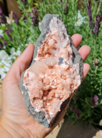 Heulandiet - Geode - 14cm - Roze Edelsteen