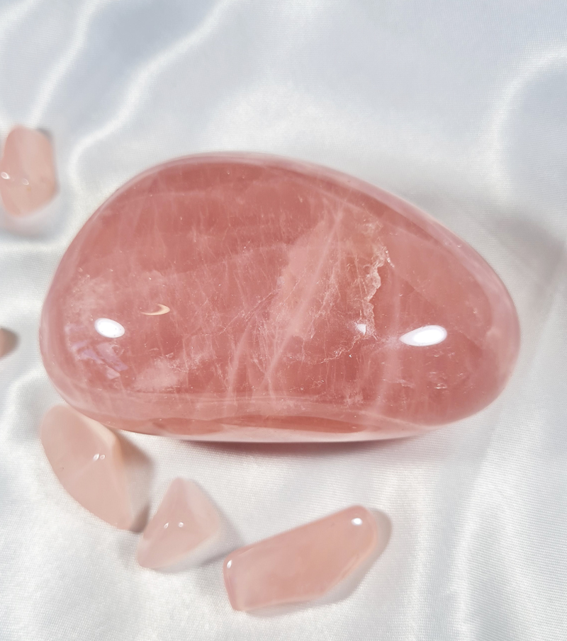 Rozenkwarts A+ - 8,5 cm - Jumbosteen Zuid - Afrika no.3