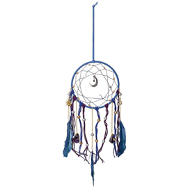 Dromenvanger blauw met Maan en Amethist - 16 cm