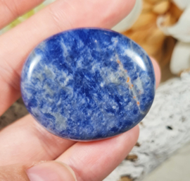 Sodaliet Platte Steen 4 cm no.1 Edelsteen Blauw