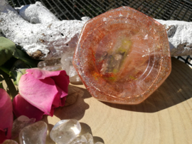 Orgonite oplaadschijf oranje 8,5 cm