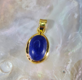 Lapis Lazuli Edelsteen hanger Zilver Gold Plated