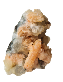 Chalcedoon met Stilbiet - No.16 - Edelsteen Cluster