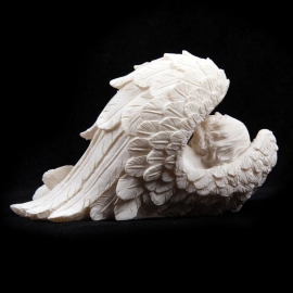 Cherubs sleeping in wings - 9 cm