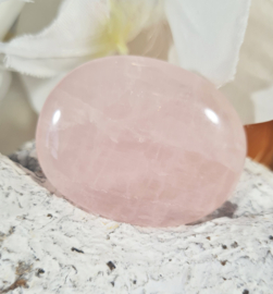 Rozenkwarts Platte Steen no.3 - 4 cm Edelsteen