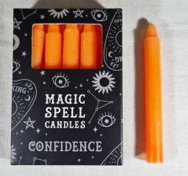 Spreukkaarsen Confidence oranje - Spirit of Equinox