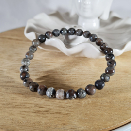 Edelsteen Armband Syeniet - Yooperlite Kogelarmband 6 mm