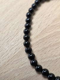 Edelsteen Armband Zwarte Toermalijn - 4 mm