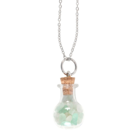 Ketting Geluksflesje Aventurijn