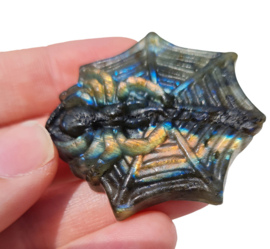 Spinnenweb Labradoriet 4 cm Carving