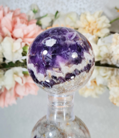 Chevron Amethist Edelsteen Bol no.5 - 7 cm