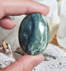 Mosagaat Platte Steen 4 cm no.3 Edelsteen