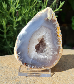 Agaat Edelsteen Geode - Druzy - 8cm - Grijs