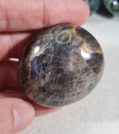 Zwarte Maansteen Palmsteen Edelsteen no.08 - 4,5 cm