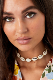 Ketting Schelpen - Stainless Steel Goudkleur