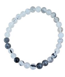 Edelsteen Armband Toermalijn in kwarts 6 mm