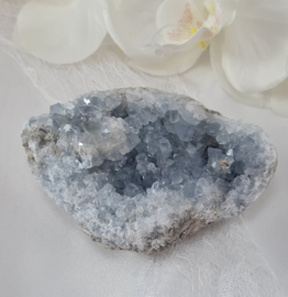 Celestien Geode Edelsteen - 9cm - Blauw