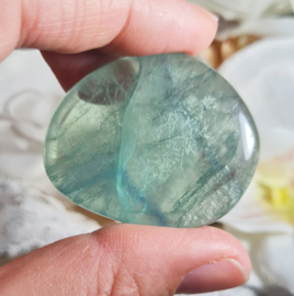 Fluoriet Platte Steen 4 cm no.5 Groen