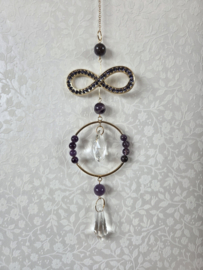 Raamhanger Suncatcher Infinity paars Amethist 31 cm
