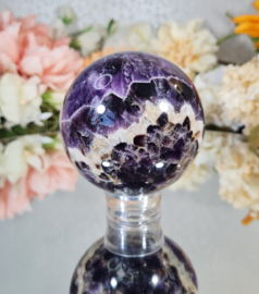 Chevron Amethist Edelsteen Bol no.1 - 7 cm