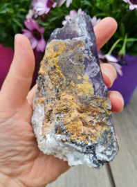 Fluorite Raw Crystal - 10 cm Morocco - Purple