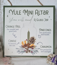 Altaar Bord Yule 20 cm Hangend Bord