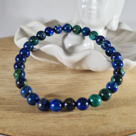Edelsteen Armband Azuriet Malachiet 6 mm