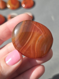 Carneool Platte Steen Edelsteen