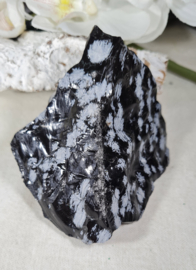 Sneeuwvlok Obsidiaan ruw 10 cm no.1